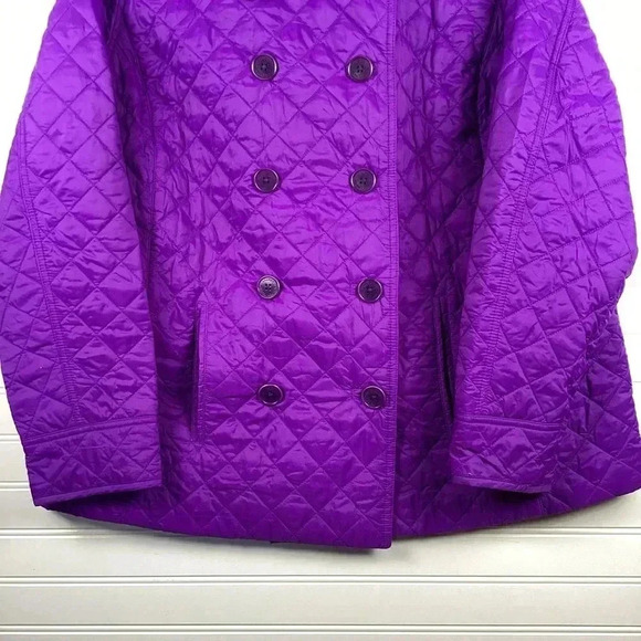 Lauren Ralph Lauren purple/ plum Double Breasted Quilted Jacket size 1X - Picture 8 of 12